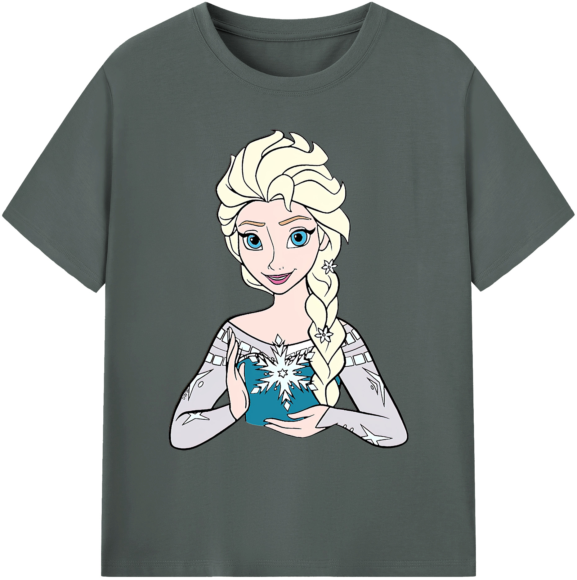 （画像用） アナと雪の女王 アンナ エルサ Frozen Anna Elsa 綿100％ メンズ半袖Tシャツ｜肌触りやわらか＆通気性